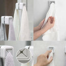 8PCS Cupboard Towel Hook Kitchen Towel Holder Free Opening Dish Towel Rack