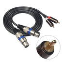 Audio Cable Jack Balanced Stereo Soft  Male To 2 XLR 3 Pin Female Accessories