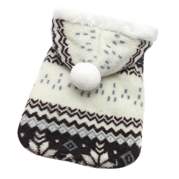 Small Dog Fleece Warm Clothes Winter Snow Jacket Hoodie Lined Snow Suit L