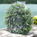 Artificial Flower Garland Silk Lavender Wreath Romantic Fresh Style Wedding Y8I2