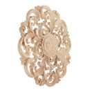 Woodcarving Furniture Decoration Solid Wood Door Round Applique Flower Him  A6V7