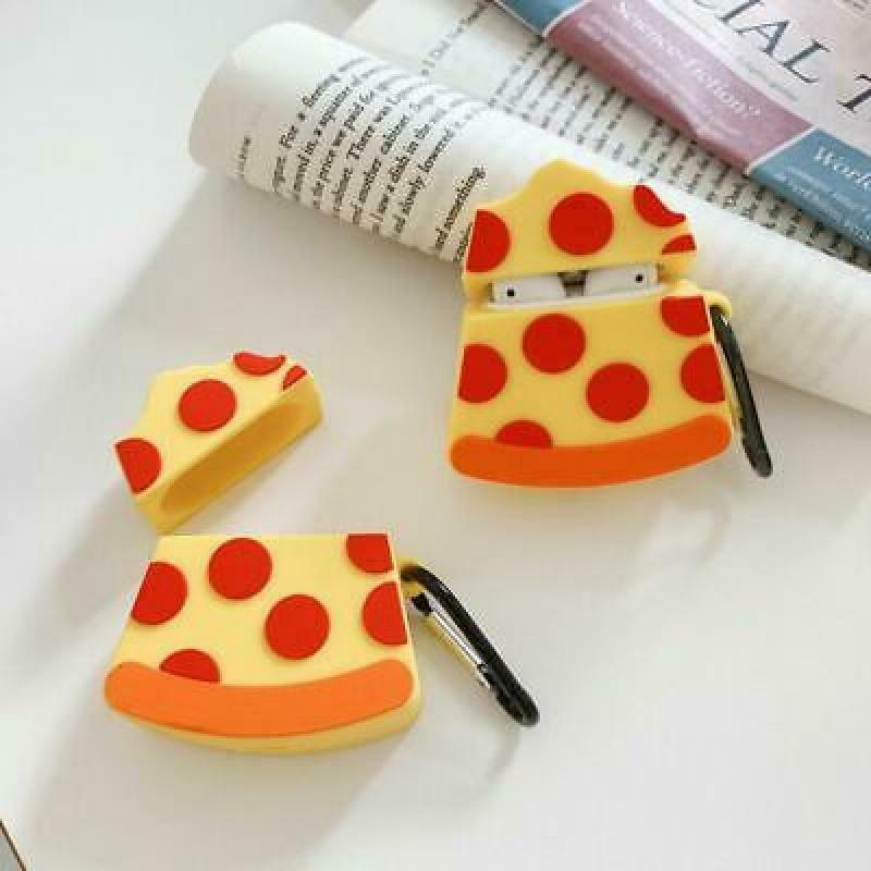 Unique Pizza Pattern Protective Case Shockproof Silicone Cover for Airpods 1/2