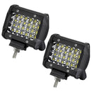 4" 72W Quad Row LED Work Light Offroad Spotlight 6000K LED Light Cover Lens OZ