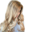 Ash Blonde High Density Temperature Synthetic Wig For Black/White Women Glu