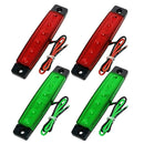 4Pcs Red Green Boat Navigation LED Lights Stern Lights Boats Starboard Ligh Q6T5