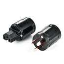 P-029 + C-029 BLACK Copper / DIY Audio / Power cord / US connector 1Pair OZ