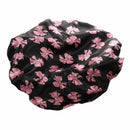 printing Wave point Waterproof shower cap(black) F9H2