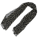 Women's Sweet Cat Pattern Chiffon Scarf Black P6T2