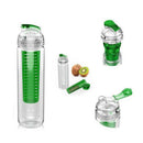24oz Sport Gym Mug Fruit Infuser Water Drinking Bottle With Spout,Green