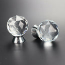 10x Crystal Diamond Glass Door Knobs Cupboard Drawer Furniture Handle Cabinet