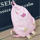 Cute Piggy Shoulders Backpack Pig Canvas School Bag Girls Student Shoulders D3M9