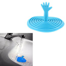 Cool Hand Shape Sink Plug Water Sink Stopper for Washroom Bathtub Random Color