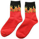 Stylish Mens Red Casual Cotton Fire Flame Hip Hop Socks Skateboard New best_,