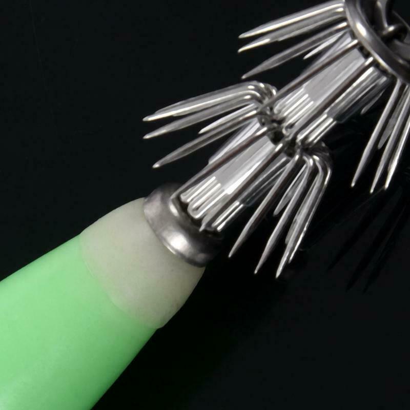 5x Noctilucent Squid Cuttlefish Sleeve Jig Fishing Lure Bait Head Hooks Fis