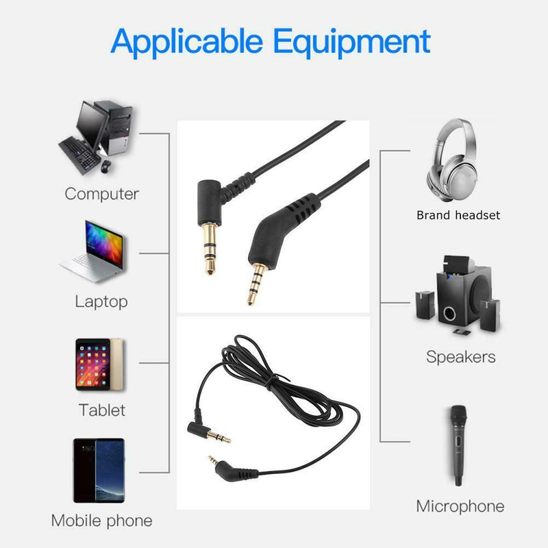 1.5m 2.5mm Male to 3.5mm Male Audio Headset Cable for Bose QuietComfort QC3 A