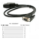 16 Pin Male OBD2 to DB9 9-pin Serial Port RS232 Adapter Cable Scanner Parts