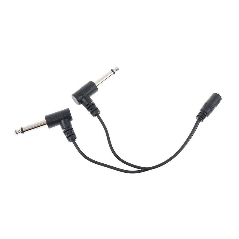 3.5mm mini 1/8"TRS stereo female jack to dual 6.35mm male plug mono TS adapterBX