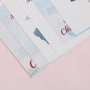 6pcs Watercolor Merry Christmas Greeting Card party Birthday Invitation Gift PT+