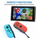 For Joy-Con Gel Guards with Thumb Grips Caps for Nintendo Switch (Blue+Red)