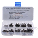 500pcs Assorted Sharpened Fishing Hooks Lures Baits With Tackle Box 10 Sizes New