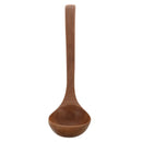 Home Kitchen Tableware Hook End Design Brown Wooden Soup Ladle 11.4 T5B2