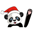 Christmas Hat Panda Car Rear Windshield Wiper Stickers Decals Auto Styling