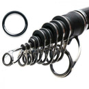 29pcs Saltwater Fishing Rod Parts Tip Tops Black Stainless Ceramic Repair Guides