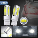 2pcs LED Bulbs 7443 33SMD 5730 3W 6000K 1200LM Car Brake Tail Driving Lamp
