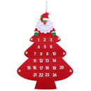 Christmas Hanging Advent Calendar Countdown To Christmas Tree Gift Ornament A3Z4