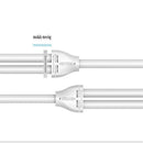 3.5mm AUX Male to 2 Female Headphone Mic Audio Y Splitter Cable for Laptop