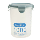 2Pcs Cereal Container Storage Containers Keepers BPA Free Blue1000ml+800ml