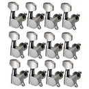 Chrome Enclosed Guitar Tuning Pegs Tuners for Acoustic Electric Guitars 12R