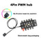 1 to 10 4 Pin PWM Cooler Fan HUB Splitter Extension Speed Controller (4D)