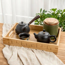 Bamboo Tray Square Bamboo Wooden Rectangular Plate Steak Fruit Snack Tray T
