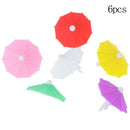 Umbrella Wine Glass Marker Charms 6pcs Drinking Buddy Cup Identification OZ