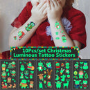 10Pcs Luminous Temporary Tattoo Stickers Christmas Carnival Party DecorationB3C