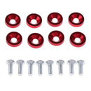 8 Sets M6x20mm Aluminium License Plate Frame Bumper Fender Bolt Screw Red