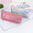 Iridescent Pencil Case Quality Pu School Supplies Stationery Gift Holograph
