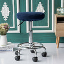 2x Anti-slip 12-15" Round Bar Stool Cover Salon Club Chair Seat Cover Dark Blue