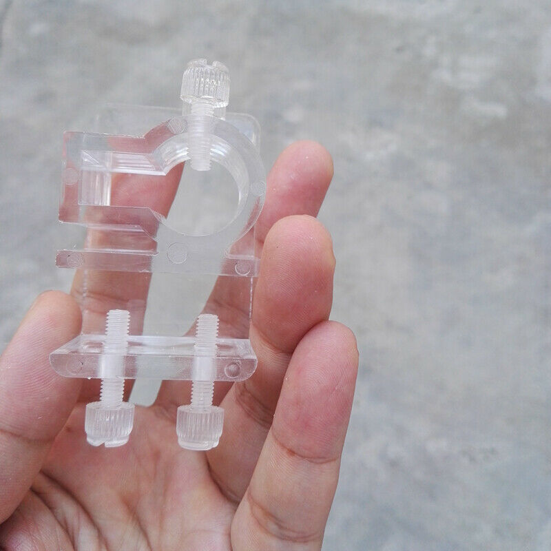 Clear Acrylic Aquarium Fish Tank Water Hose Pipe Fixing Clip Tube Clamp Holder