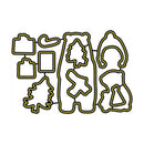 DIY Album Embossing Stamp Stencil Color Bear Cutting Die for Christmas (A)