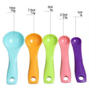 5pcs/set Colorful Plastic Measuring Spoons Useful Sugar Cake Baking Spoon