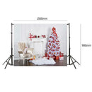 Christmas Background Cloth Tree Pine Snowman Photography Photo Studio Home Decor