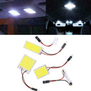 1X 48SMD COB White Panel LED T10 Car Interior Panel 12V Lamp Dome Light Bul X3V2