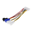 4pin to 3pin1 to 4 case cool fan power adapter converter with speed reduction ME