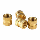 M3 x 5mm x 5mm Brass Cylindrical Knurled Threaded Insert Embedded Nut J6R3