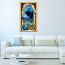 5D DIY Full Drill Diamond Painting Dolphin Cross Stitch Embroidery Wall Art