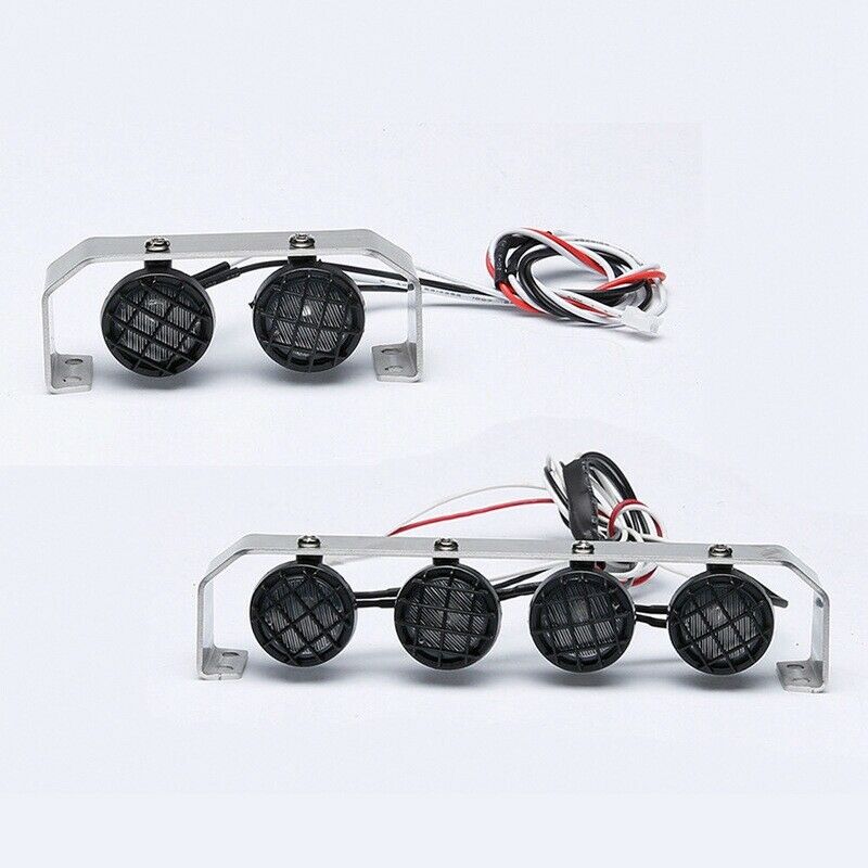 RC Metal Spotlight 4 LED Super Bright Lamp LED Roof Light Bar White Spotlig N9C6