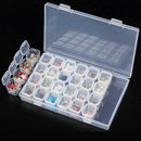 Plastic 28 Slots Clear Nail Tools Jewelry Storage Box Case Organizer Beads A