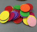 100PCS Mixed Colors Die Cut Felt Circle Appliques Cardmaking decoration 30mm
